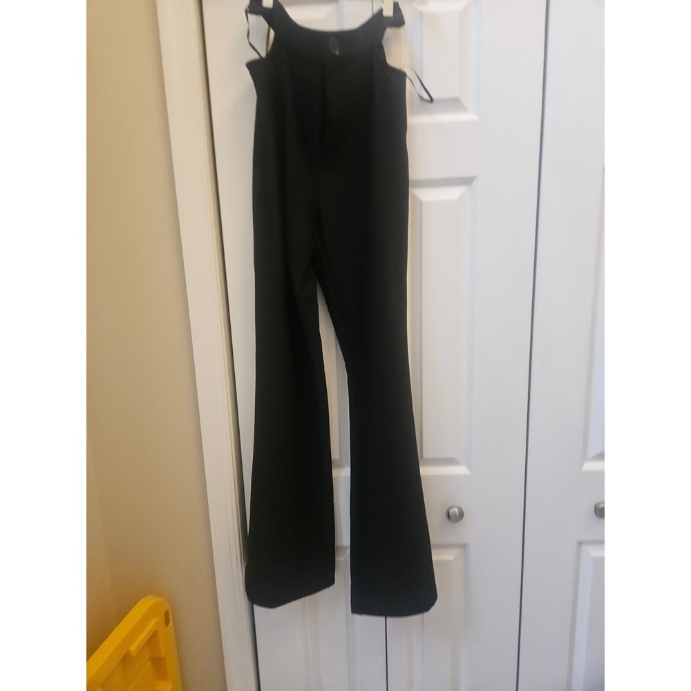 Commense Black Wide Leg Trousers with Hip Cutouts Size M NWT
